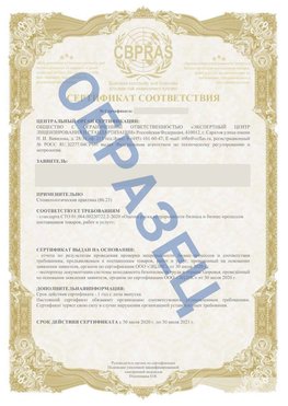 Образец Сертификат СТО 01.064.00220722.2-2020 Комсомольск-на-Амуре Сертификат СТО 01.064.00220722.2-2020 