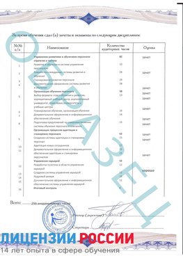 Образец приложение к диплому (страница 2) Комсомольск-на-Амуре Профессиональная переподготовка сотрудников 