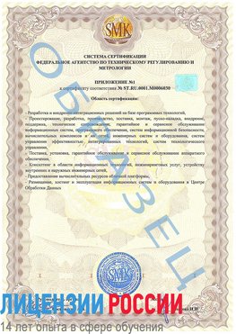 Образец сертификата соответствия (приложение) Комсомольск-на-Амуре Сертификат ISO 27001