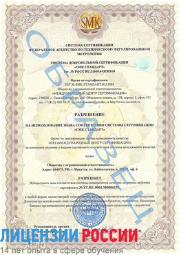 Образец разрешение Комсомольск-на-Амуре Сертификат ISO 50001
